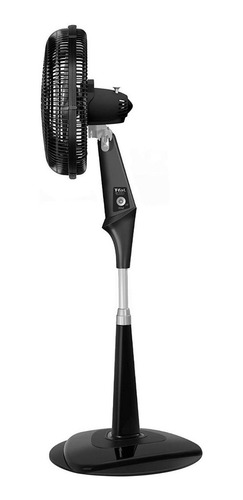 Imagen 2 de 3 de Ventilador de pie T-fal Air Max Stand Connected VE7758X0 negro con 6 aspas, 18" de diámetro