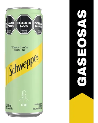 Scweppes Tónica Limón Y Sal En Lata 310 X12 Zetta Bebidas