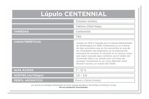 Imagen 3 de 6 de Lupulo Yakima Chief Centennial 5kg T90 Cosecha 2020