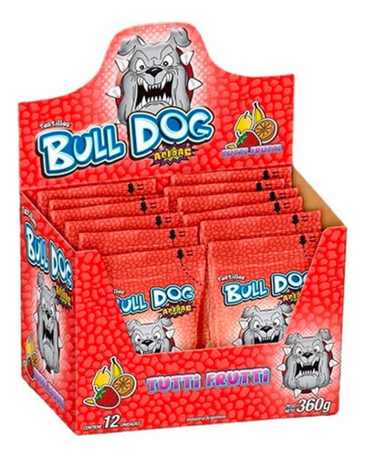 Pastillas Acidas Bull Dog Tutti Frutti X12 Unidades