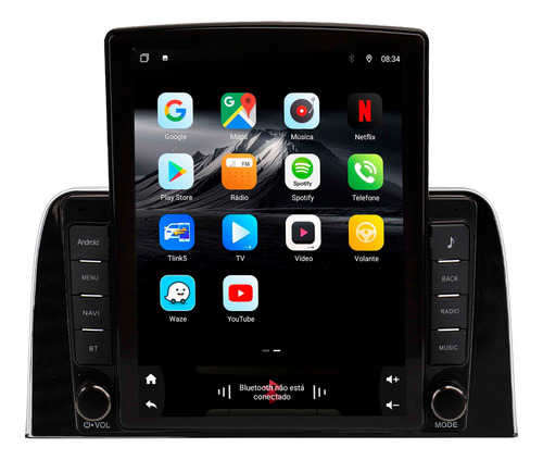 Multimídia Tesla Soaudio S8 Line Crv 17 A 21 Octacore 4+64gb