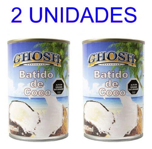 Batido De Coco Ghosh (leche De Coco) 400ml (2 Unidades)
