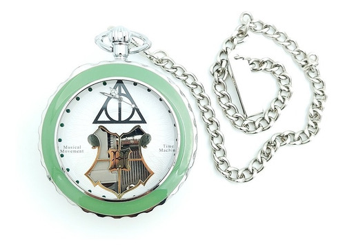 Reloj De Bolsillo Musical Harry Potter M1 Verde Hp