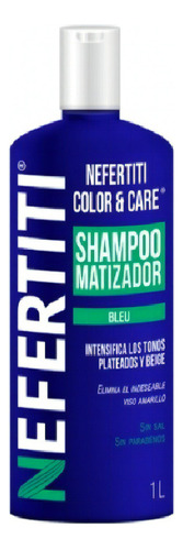 Shampoo Matizador Bleu Nefertiti 1 Lt Platina Canas Y Luces