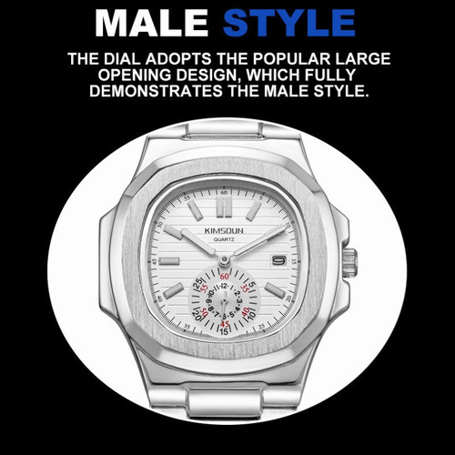 Relojes De Pulsera Masculinos De Acero Inoxidable Calendar L