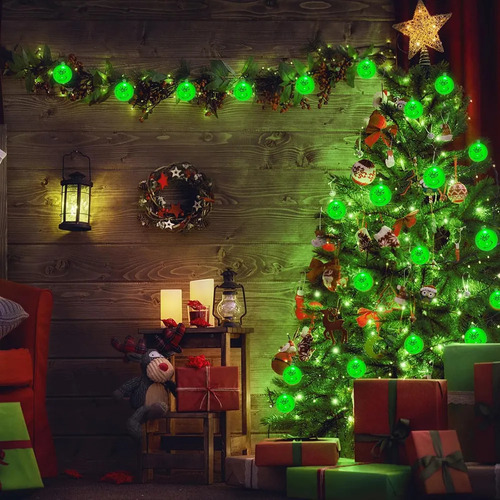 Guirnalda De 20 Luces Led Para Árbol De Navidad De Grinch