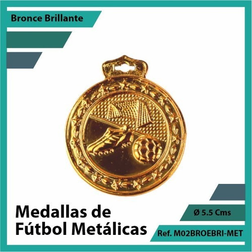 Medallas En Cali De Futbol Bronce Metalica M02bro