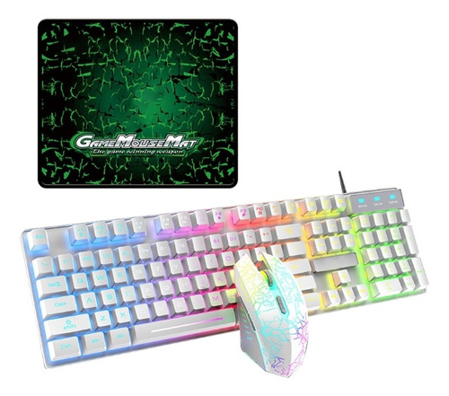 Juego De Teclado Y Ratón Para Juegos Con Cable Luminoso T6rg