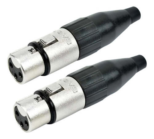 2 Plug Xlr Canon Femea Santo Angelo Sa2x