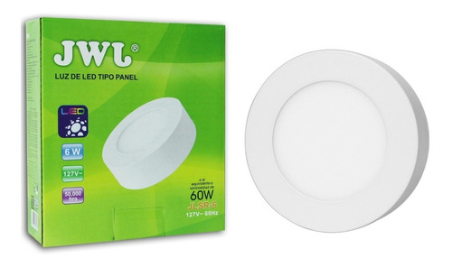 Imagen 1 de 8 de Plafon Led 6w Redondo Sobreponer Luz Blanca (30 Piezas) Jwj
