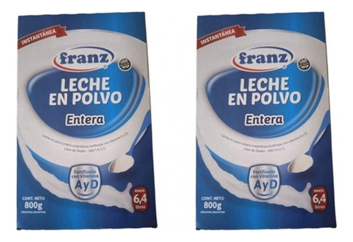 Leche Entera En Polvo 1 Kg  Pack 6 