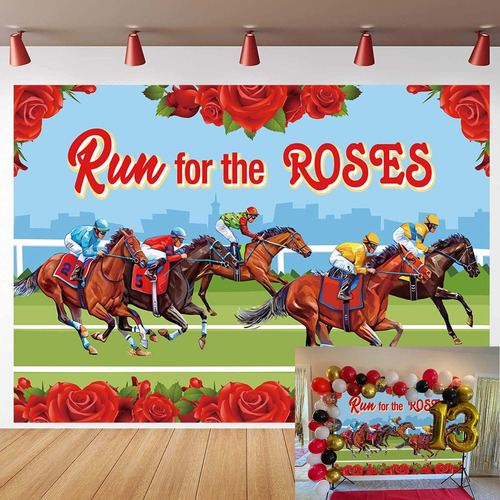 Telon Fondo Para Decoracion Derby Kentucky 7 X 5 Pie Carrera