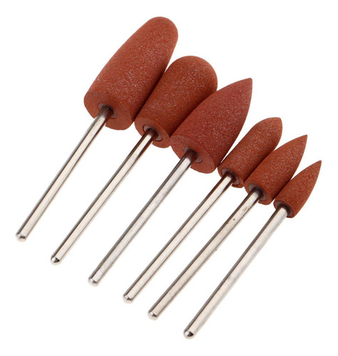 6 Unids Duro De Silicona Nail Bits De Taladro Pulido 02