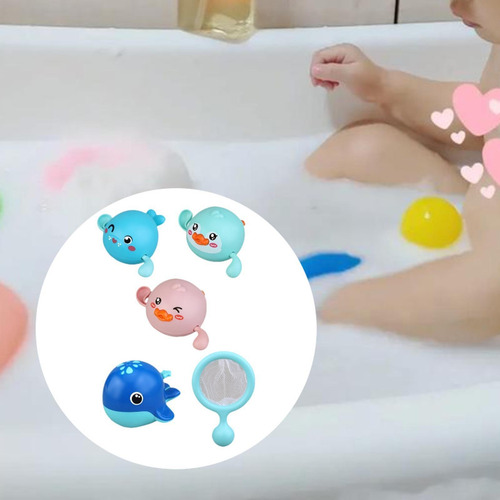 5 Piezas De Juguetes De Bañera De Bebé Dibujos Animados,