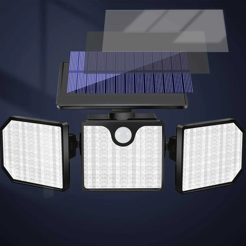 Luz Led Com Sensor De Movimento Solar De 230 Led, 2200 Lm,