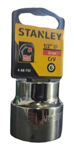 Dado Corto Hexagonal Cromado 1/2  X 32 Mm Stanley