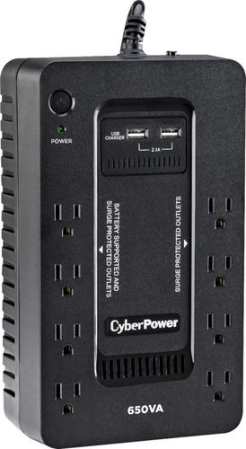 Sistema De Respaldo De Batería Ciberpower 650va Negro