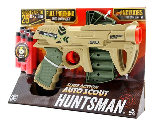 Pistola Arma Juguete Huntsman Lanard Auto Scout + 6 Dardos