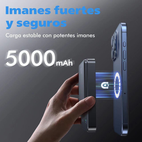 Power Bank Batería Portátil Con Magsafe 5000mah Kbod Pwr-10 Color Morado