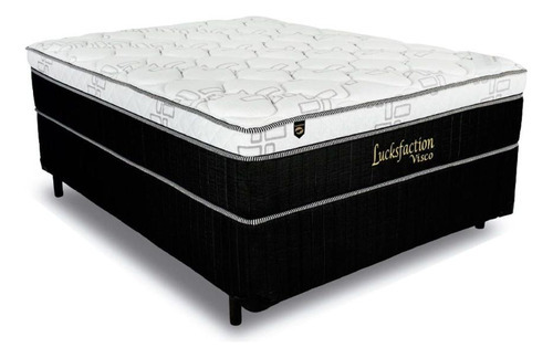 Colchão Luckspuma Pocket Satisfaction Visco Sued Queen 158