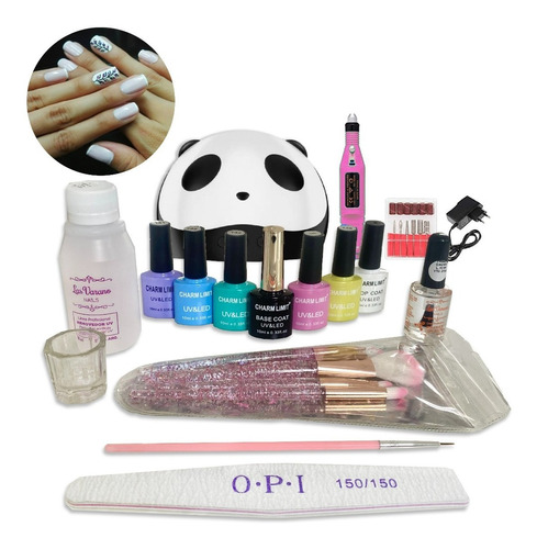 Kit Inicial Manicura X14 Semipermanente Esmalte Cabina Torno