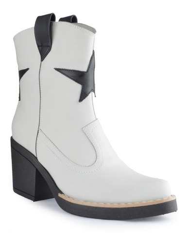 Imagen 3 de 9 de Botinetas Texanas Botas De Mujer De Cuero Vinci - Ferraro