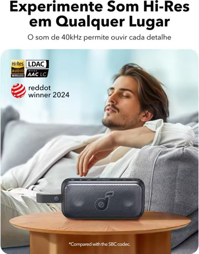 Caixa Som Portátil Bluetooth Anker Soundcore Motion 300 Ldac Cor Preto