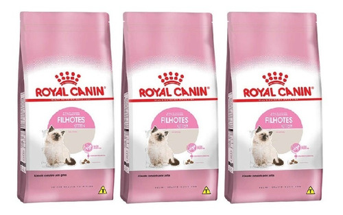 Ração Royal Canin Kitten P/ Gatos Filhotes 1,5kg Kit 3 Unid.