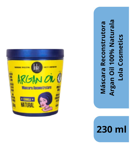 Lola Mascarilla Reconstructora de Aceite de Argán 100% Natural 230g