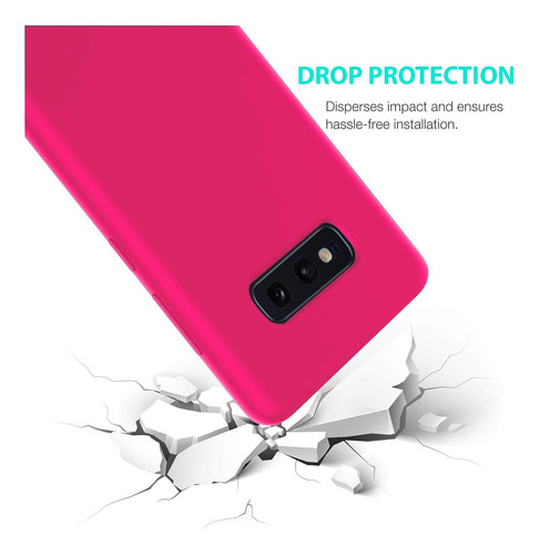 Zuslab Nano Funda De Silicona Compatible Con Samsung Galaxy Rosa Intenso.
