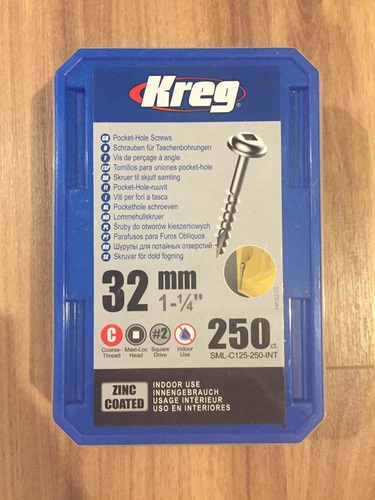 Tornillo Kreg 1 1/4 Hilo Grueso 250 Uni (envío Inmediato)