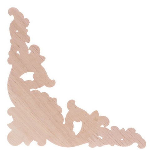 4x Madera Tallada Apliques Esquina Onlay Tallado El 12x12cm
