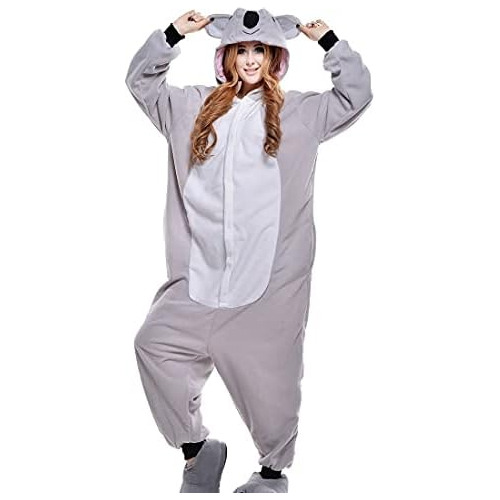 Disfraz De Cosplay De Animal Koala Adultos, Pijama Unis...