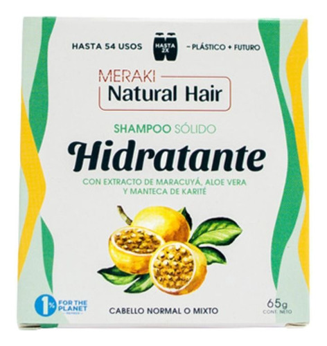 Shampoo Sólido Meraki Natural Hair - Hidratante X 65 Gr