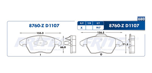 Balatas Delanteras Jetta 2016 Fritec 1.8l Volkswagen