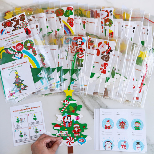 Juegos De Adornos De Navidad Para Manualidades Infantiles Claro, Verde, Rojo, Amarillo Nombre Del Diseño