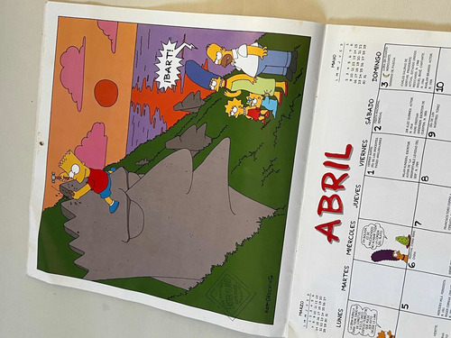 Calendario 1994 Los Simpsons Súper Coleccionables!!!! (Usado)