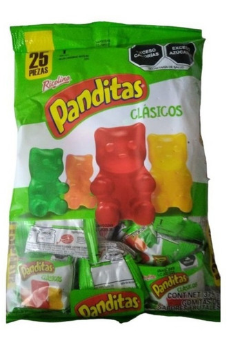 Mini Panditas Clásicos Ricolino 375 Gr Bolsa Con 25 Bolsitas