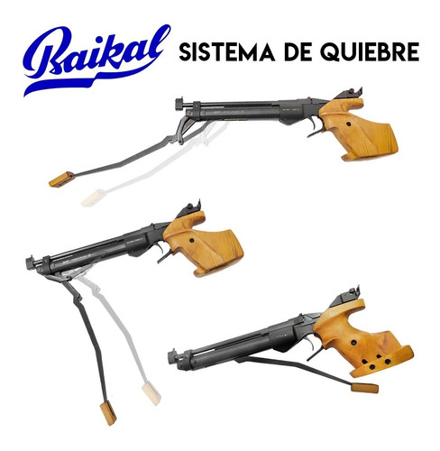 Imagen 2 de 10 de Pistola Tiro Deportivo Baikal 4,5 Aire Comprimido Precisión