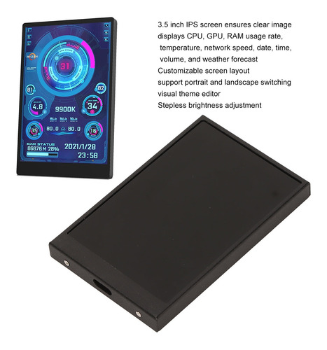 Funda Para Pc Mini Itx, Monitor De Datos De Cpu, 3,5 Pulgada