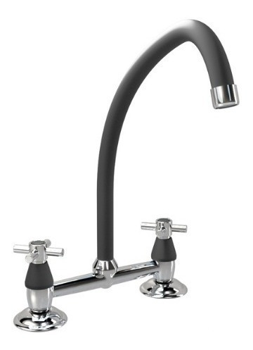 Imagen 2 de 8 de Griferia Lavatorio Baño Cierre Ceramico Grifmac Matte Negro