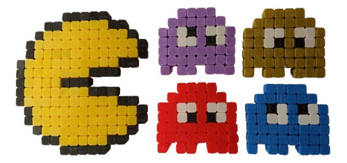 Puzzle Rompecabezas 3d Pixelart Pacman