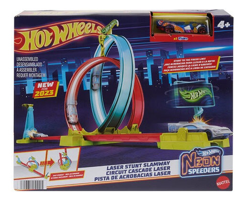 Hotwheels - Pista De Acrobacias Laser - Neon Speeders Mattel