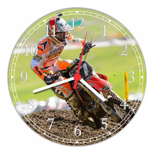 Relógio Parede Motocross Motocicletas Esporte Quartz
