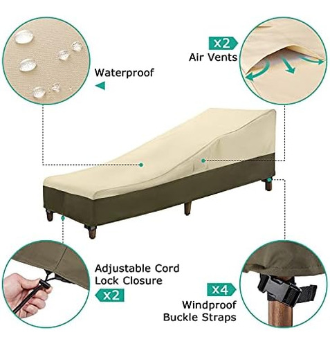 Sunpatio Funda Para Tumbona Impermeable Para Exteriores, De