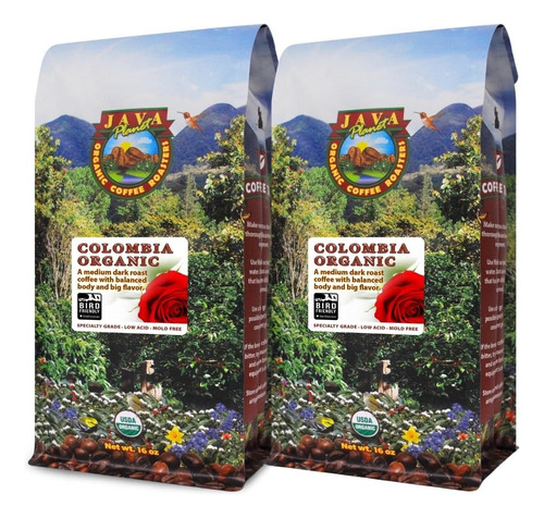 Granos De Cafe Organico Colombiano Usda, Fair Trade, Bajo Ac