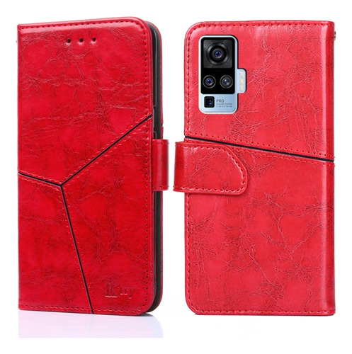 Funda De Piel Tpu + Pu Para Vivo X51 5g