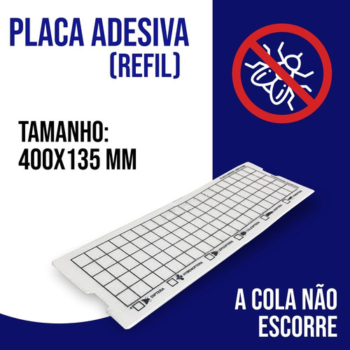 10 Pçs - Refil 400x135 Mm Armadilha Pega Mata Mosca Mosquito