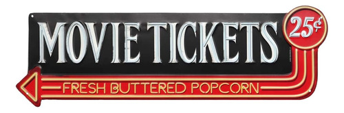 Open Road Brands Movie Tickets 25 Centavos En Relieve Metal 