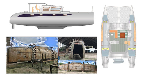 Fôrmas (moldes) Para Construção De Catamarãs Modelo Praia 47